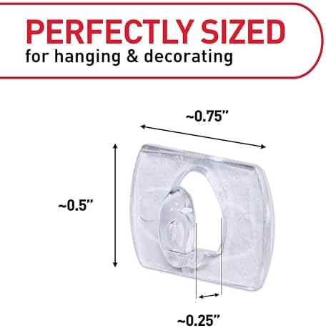 Command Clear Indoor Mini Light Clips Value Pack, 45 Clips, 54 Strips, Damage-Free String Light Hangers for Home, Room, Wall, Office, and Dorm Decor, Great for Cable Management, Holds up to 0.3 lb