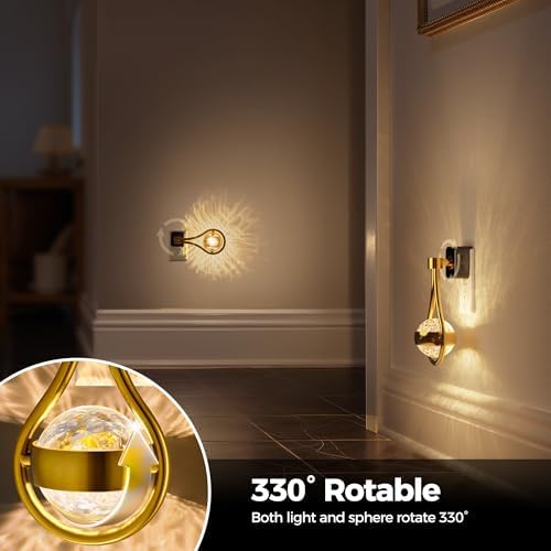 Briignite LED Night Lights Plug into Wall, 330° Rotating Night Light
