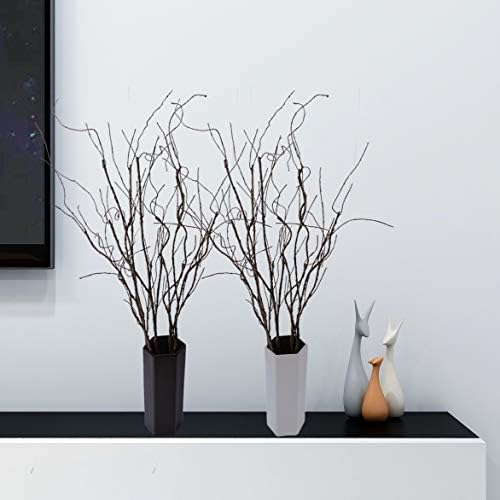 Lifelike Curly Willow Branches Decorative Dried Artificial Twigs / 30.7 Inch / Set of 10