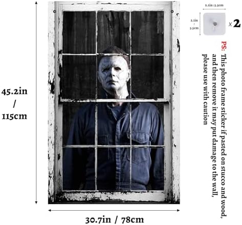 MCJC Halloween Horror Curtain, Halloween Decoration, Window Door Cover
