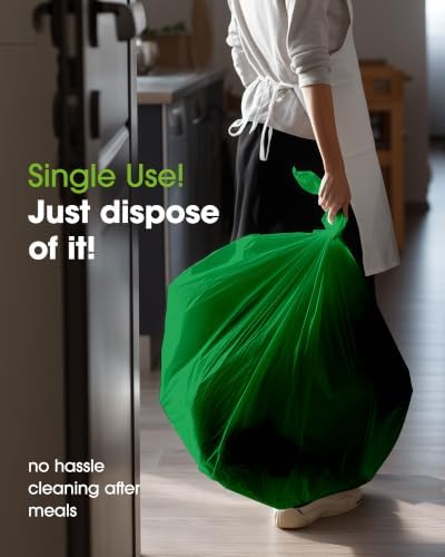 Pureegg Plastic Table Cloth Disposable 10 Pack, 54 x 108 Inch Table Cloths, St Patricks Day, Christmas Decorations, Tablecloths, Rectangle, Forest, Plastic Cover, Leakproof & Sturdy, Green