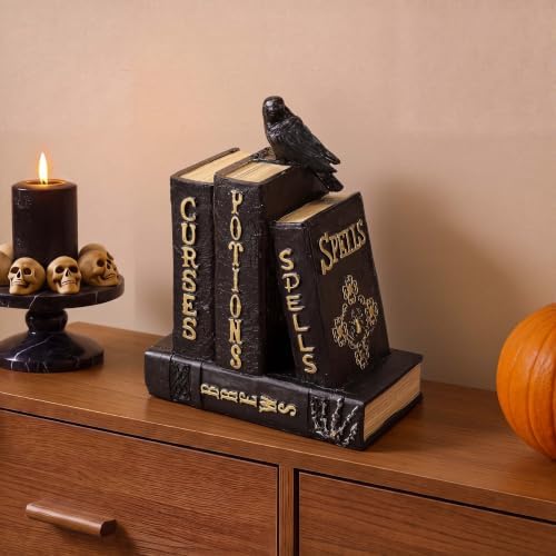 Namalu Halloween Mantel Decor Halloween Book Decor, Black Raven Style