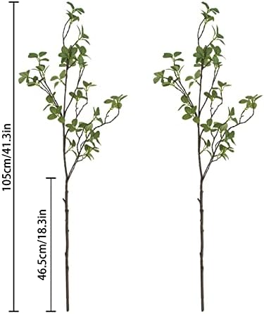 41.3’’ Tall Fake Plants Branches Faux Greenery Ficus Twig Leaf / Green / Set of 2