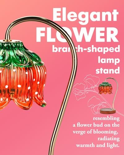 Funistree Flower Candle Warmer Lamp with Timer, Dimmable Candle Lamp Warmer, Christmas Birthday Gifts for Women Mom