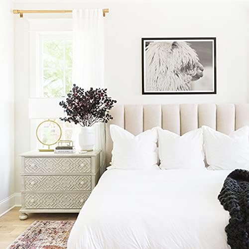 Uieke 6 Bundles Babys Breath Fabric Cloth Artificial Flowers European Fake Silk Flowers Real Touch Faux Artificial Gypsophila Bouquet for Home DIY Wedding Party Halloween Xmas Décor (Black)
