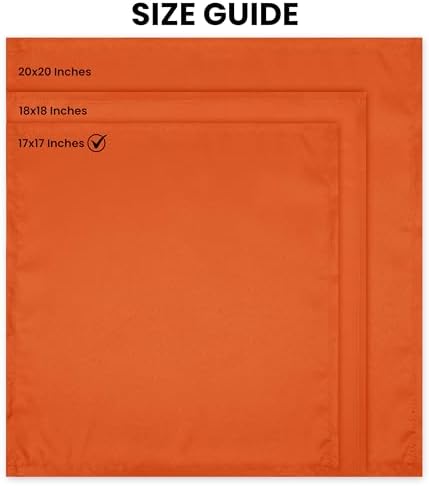 Utopia Home [12 Pack, Orange] Cloth Napkins 17x17 Inches, 100% Polyester