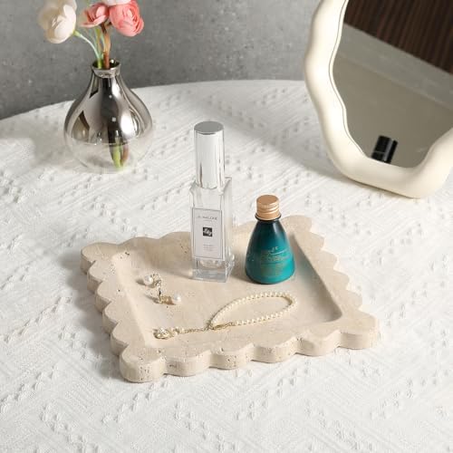 Marble Scallop Edge Tray / Romano / 7.8 Inch