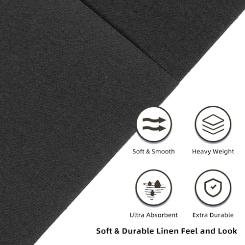 KAMMAK Dinner Napkins Disposable Dark Gray Cloth Like Paper Napkins with Pocket 100 Pack Folded Wedding Reception Napkins Bathroom Guest Hand Towels for Party, Kitchen, Restaurants (16.5 x 16.5 inch)