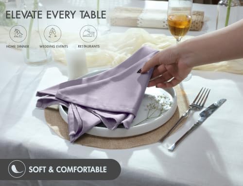 Ruvanti Cloth Napkins Set of 4, Cotton Enrich 18”x18” - Coffee Grey