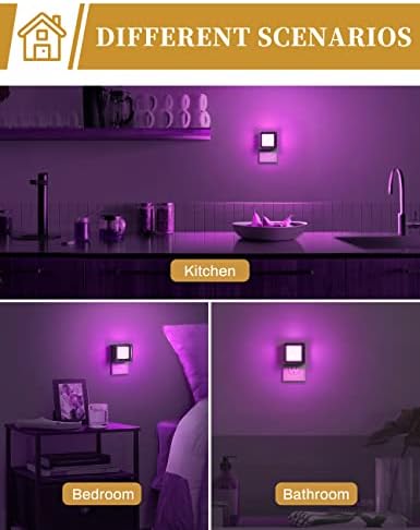 DORESshop Purple Night Light [2 Pack],Night Lights Plug Into Wall,Halloween