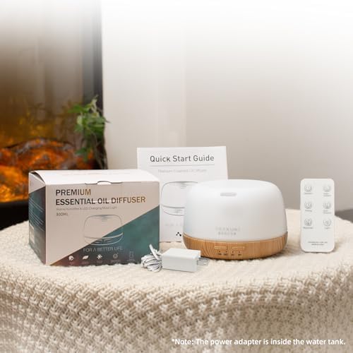 ASAKUKI Essential Oil Diffuser, 300ml Aromatherapy Oil Humidifier