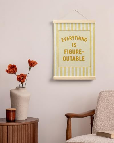 FGFK Everything Is Figureoutable Inspirational Wall Art Poster Hanger Frame