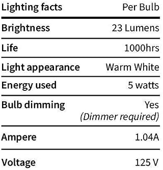 Brightown Outdoor String Lights 30FT Patio Lights with 25 Edison Glass Bulb