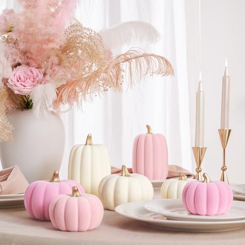 WDS WONDROUS Pumpkins Fall Decoration Thanksgiving Set for Decorating, 7PCS