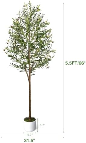 Artificial Olive Tree 5.5FT Faux Indoor Decorative Plant