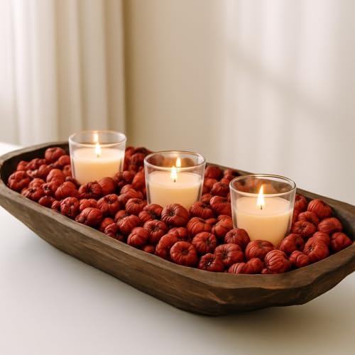 Putka Pods Mini Dried Pumpkin Pods for Fall Cinnamon Scent Potpourri Natural Bowl Fillers for Thanksgiving & Autumn Décor – 4 Heaping Cups