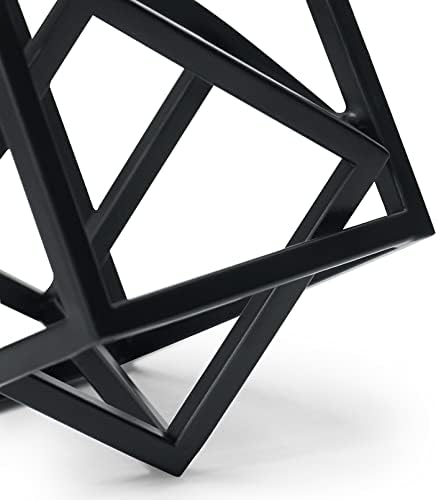 Metal Cube Decorative Ornaments Modern Home Decor Accent / Black Metal Geometric