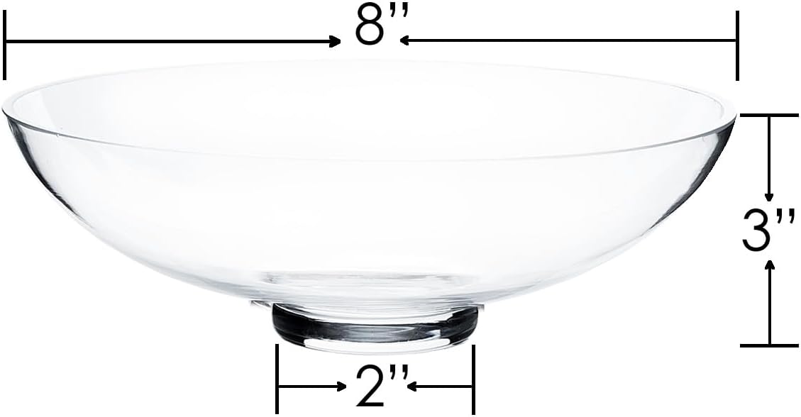 Glass Small Decorative Footed Bowl Fruit Display Terrarium Compote Pedestal Vase Kitchen / Petite