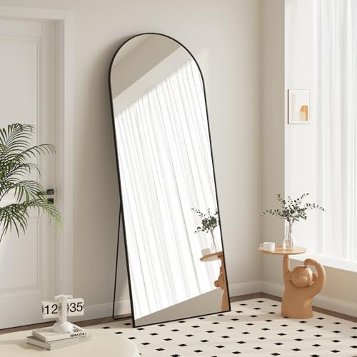DUMOS 68"x26" Arched Full Length Mirror with Stand, Full Body Floor Mirror
