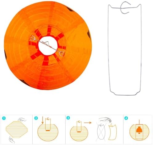 12pc Halloween Jack O Lantern 8inch Halloween Decorations Plastic Pumpkins Pumpkin Hanging Paper Lantern Halloween Indoor Outdoor Party Decoration Supplies