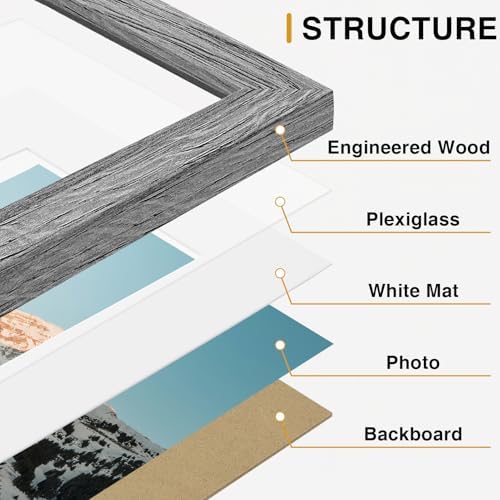 Vittanly 15 Pack Picture Frames Collage Wall Decor, Wall/Tabletop Display