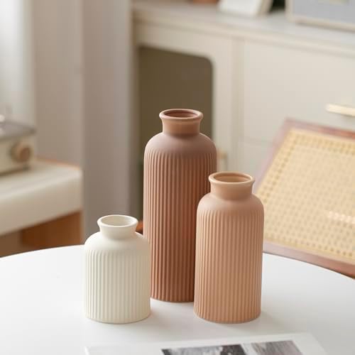 Large Modern Ceramic Vase Set / Large Coffee Mix