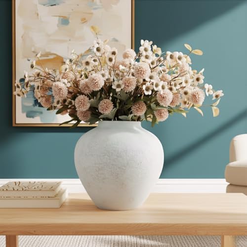 Beige Silk Flower Arrangements Decor, Large Floral Centerpieces For Tables