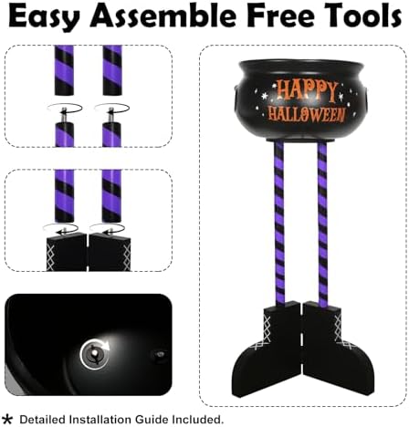 Halloween Decorations Outdoor, 32" Tall Witch Legs Candy Bowl Stand Holder