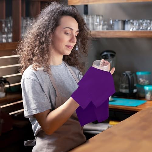 Utopia Home [24 Pack, Purple] Cloth Napkins 17x17 Inches, 100% Polyester