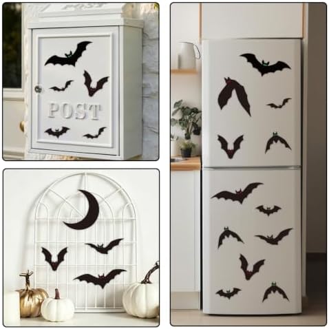 DAZONGE 25PCS Halloween Magnetic Stickers Bat Garage Door Decorations