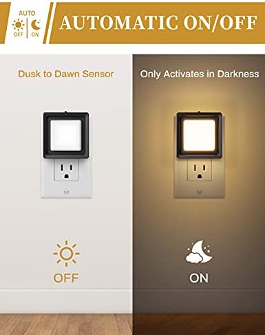DORESshop LED Night Light,Night Lights Plug Into Wall [4 Pack],3000K