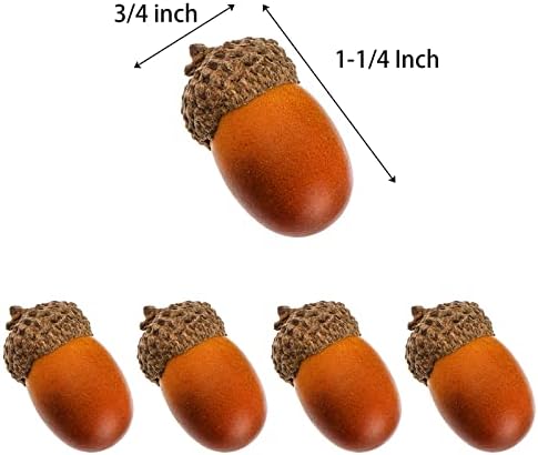 TOPZEA 150 Pack Artificial Acorns, Simulation Small Acorn with Natural Caps, Lifelike Fake Acorn Prop Table Vase Bowl Fillers, Festival Decor for Fall, Thanksgiving, Christmas, Crafts Supplies