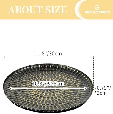 Romadedi Round Decorative Candle Tray, 11.8 Inch