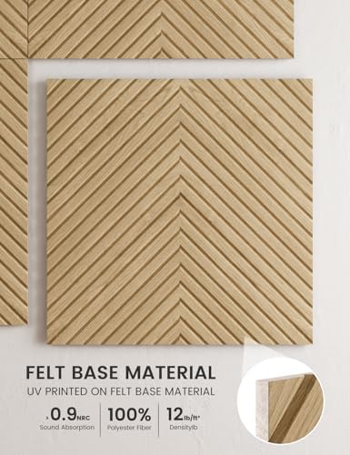 Fluxynara 6-Pack Large Felt Bulletin Board, Natural Oak Pyramid