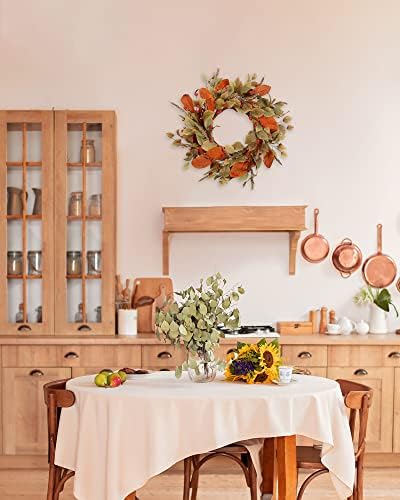 YNYLCHMX 20" Fall Wreath for Front Door, Eucalyptus and Berry Decor