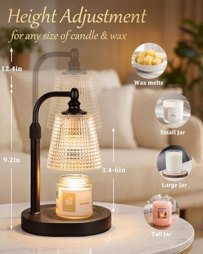 Candle Warmer Lamp with Timer Birthday Gifts for Women,Black