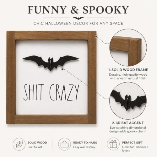 Halloween Sign, 3d Bat Wall Table Shelf Tiered Tray Home Decor