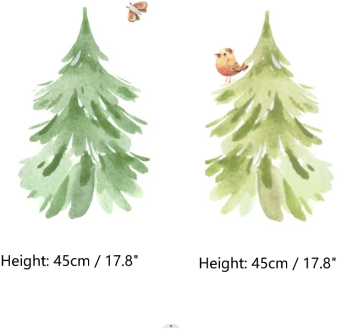 Woodland Wall Decals Stickers Peel and Stick for Baby Boys Girls Nursery Bedroom Netral Decor