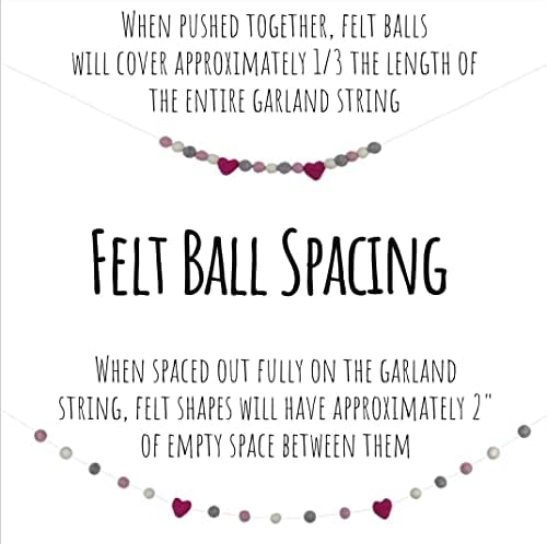 6 FT Halloween Felt Ball Garland - Orange/Black/White