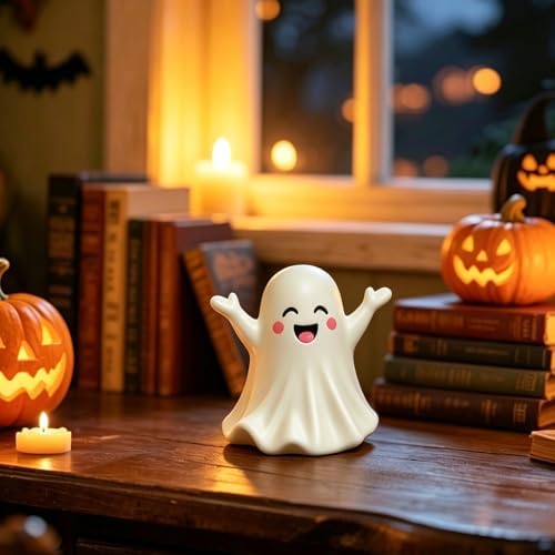 Halloween Ghost Figurine Cute Spooky Statues Unique Spooky Statue