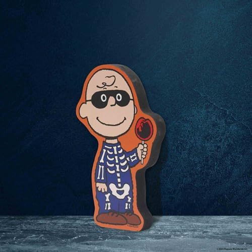 Open Road Brands Peanuts Charlie Brown Skeleton Shelf Sitter Decor