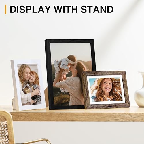 Vittanly 15 Pack Gallery Wall Frame Set, Black, Brown, White