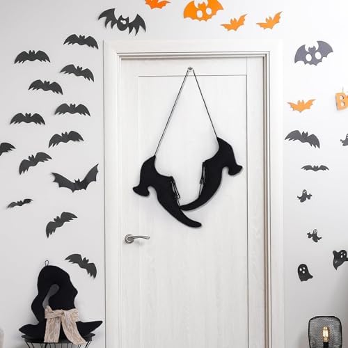 2 PCS 12 Inch Witches Boots Decor Hanging Halloween Witches Hat Decor