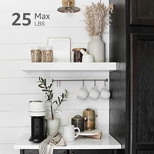 QEEIG Floating Shelves for Wall Small Shelf (White, Set of 3, 15.7" x 6.7")
