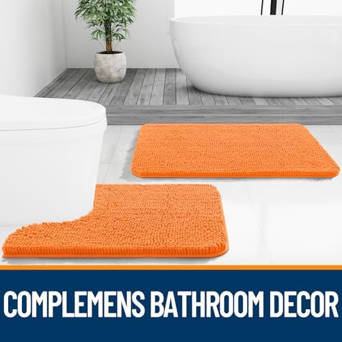 OLANLY Bathroom Rugs 36x24, Extra Soft Absorbent Chenille Bath Rugs