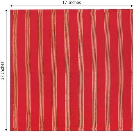 COTTON CRAFT Christmas Cloth Napkins - Set of 12 Cotton Dinner Napkins
