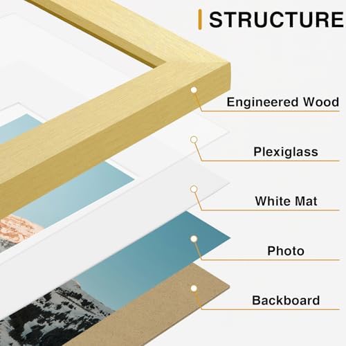 Vittanly 15 Pack Picture Frames Collage Wall Decor, Wall/Tabletop Display