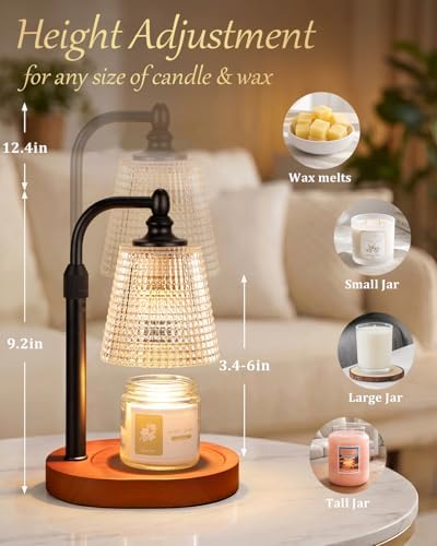 Candle Warmer Lamp with Timer, Birthday Gifts for Women,Farmhouse Decor