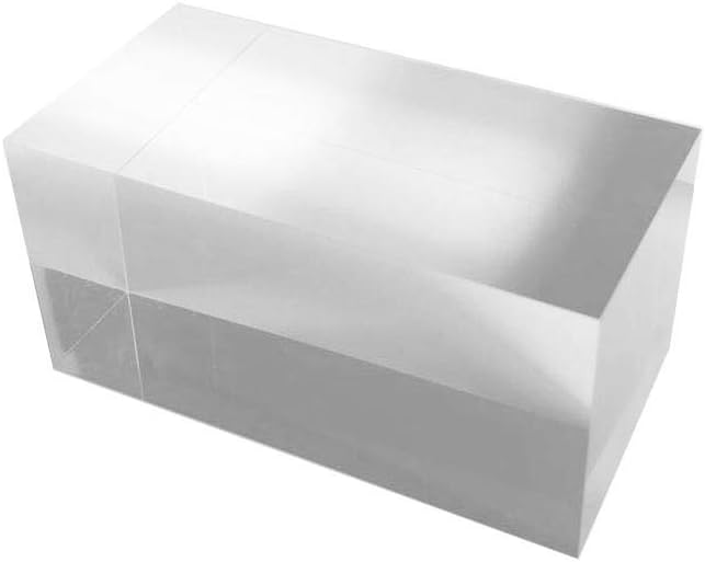 Polished Acrylic Cube Display Stand / 2 x 2 x 4 / Clear