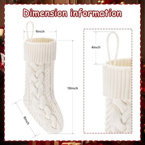 Christmas Stockings 18" Knitted Stocking Christmas Decorations
